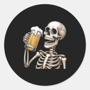 Adesivo Skeleton Bebendo Beer Halloween Soky Season Mens