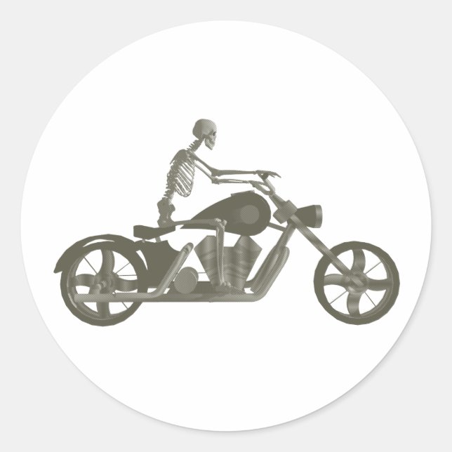 Adesivo Skeleton Biker / Cavaleiro de bicicleta: Estilo de (Frente)