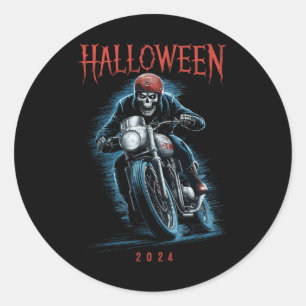 Adesivo Skeleton Biker Sobre O Dia Das Motocicletas 2024 S