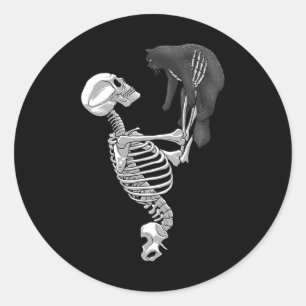 Adesivo Skeleton Cat Art For Men Women Felume Hall