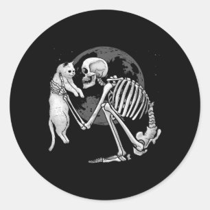 Adesivo Skeleton Cat Gatinho Skull Ghost Halloween Men