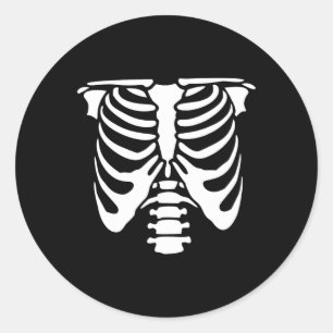 Adesivo Skeleton Chest Rib Cage Bones Halloween Raio-X