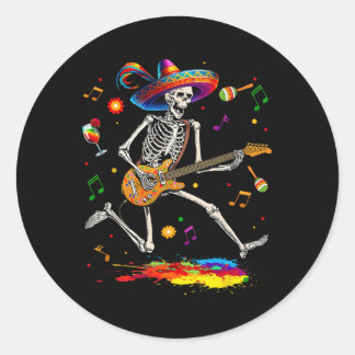 Adesivo Skeleton Cinco De Mayo Mexicano Men Electric Guita