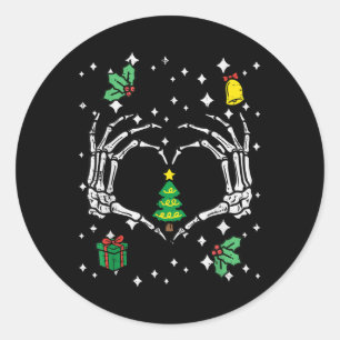 Adesivo Skeleton Coração Mão Árvore de Natal Homens Mulher
