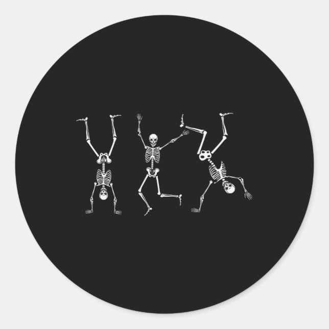 Adesivo Skeleton Dance Challenge Esqueleto Assustador do H (Frente)