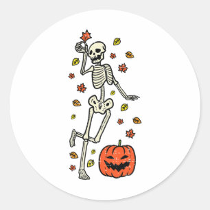 Adesivo Skeleton Dance Pumpkin Fall Men