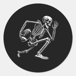 Adesivo Skeleton De Futebol Jogando Skulo De Halloween