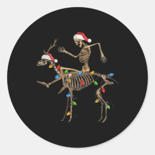 Adesivo Skeleton Deer Papais noeis Com Luzes De Natal Home