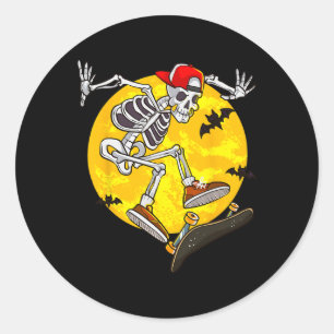 Adesivo Skeleton Dia de as Bruxas engraçado Skate
