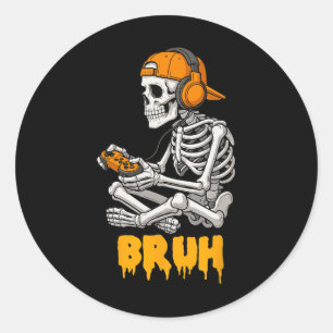 Adesivo Skeleton do Halloween Vídeo do jogador Jogos Skele