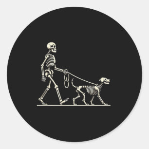 Adesivo Skeleton E Cachorro Preguiçosos Figurinos De Hallo