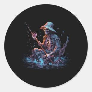 Adesivo Skeleton Fisheries Halloween Bass Skeleton