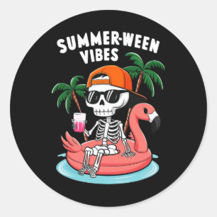 Adesivo Skeleton Flamingo Summerbetween Vibes Halloween Bo