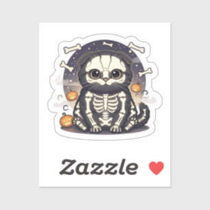 Adesivo Skeleton Fold - Gato de Esqueleto Escocês, bonito