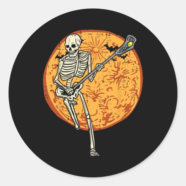 Adesivo Skeleton Full Moon Sports Halloween Men (Frente)