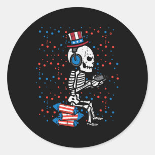 Adesivo Skeleton Gamer Engraçado América Meninos Homens