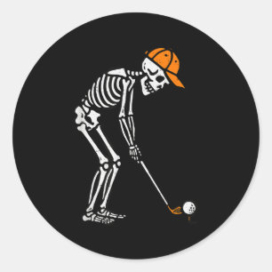 Adesivo Skeleton Golf Halloween Golfer Pai Mens Bo