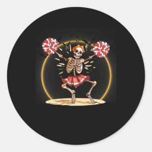 Adesivo Skeleton Halloween Cheer Skeleton Cheerleader