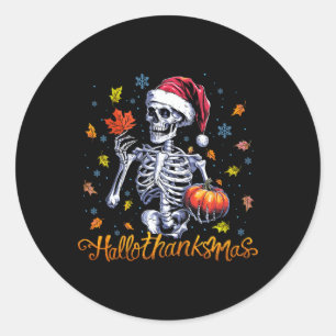 Adesivo Skeleton Halloween Feliz Natal HalloGraças