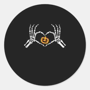 Adesivo Skeleton Halloween Heart Halloween Costume Pumpkin