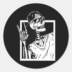 Adesivo Skeleton Hand Halloween Costume Encantado Música R