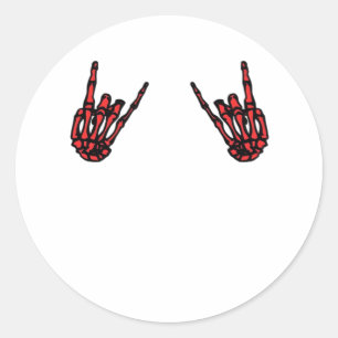 Adesivo Skeleton Hand Heart Roll & Red Classic