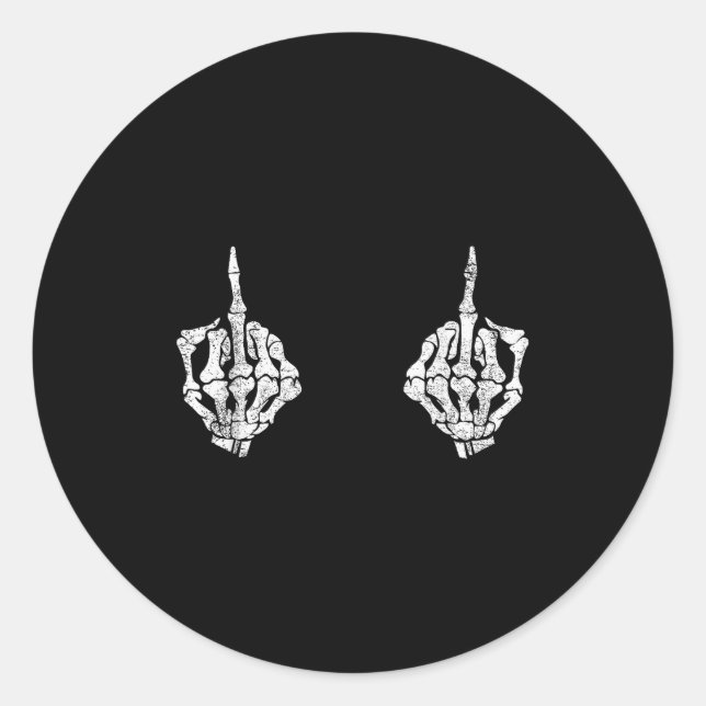 Adesivo Skeleton Hands On S Funny Soky Halloween Costume  (Frente)