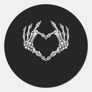 Adesivo Skeleton Heart And Hands Gothic Halloween Costume