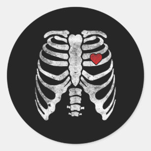 Adesivo Skeleton Heart Cage Raios X Crianças Adultas Diver