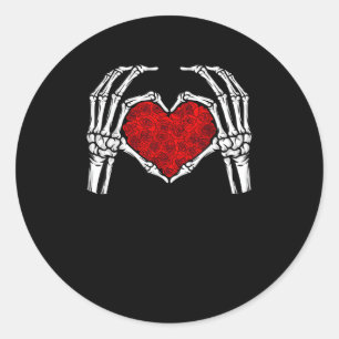 Adesivo Skeleton Heart Hands Sinal Dia de os namorados Hea