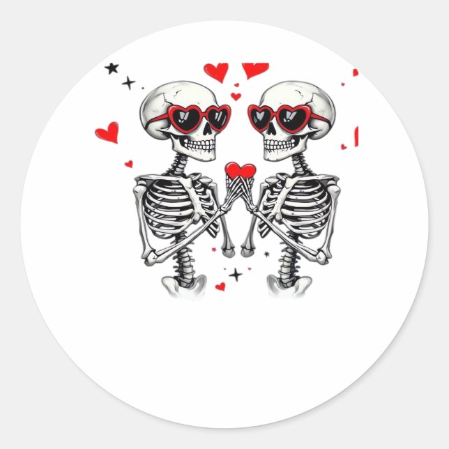 Adesivo Skeleton Heart Mãos Para Tendência (Frente)