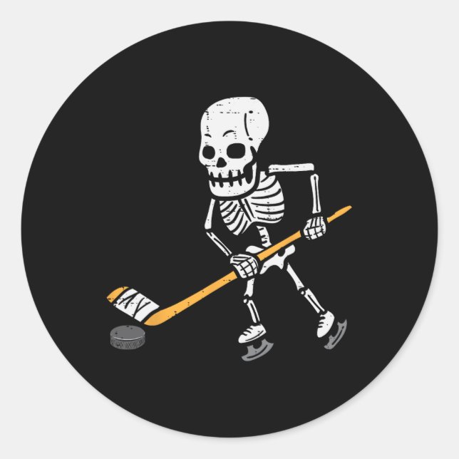 Adesivo Skeleton Ice Hockey Halloween Costume Spor Men Boy (Frente)