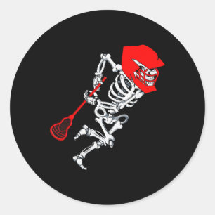 Adesivo Skeleton Lacrosse Shirt Halloween
