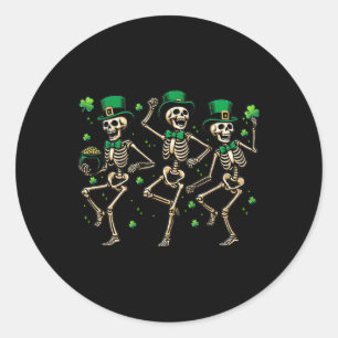 Adesivo Skeleton Leperchaun Funny Skeleton Dancing Rua Pat