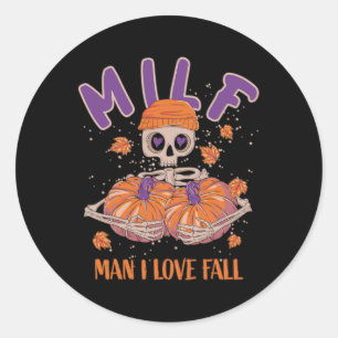 Adesivo Skeleton Man I Love Fall Fun Skeleton Pumpkin Hall