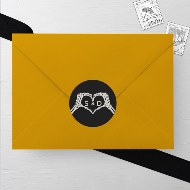 Adesivo Skeleton Mãos Coração Casamento (Criador carregado)