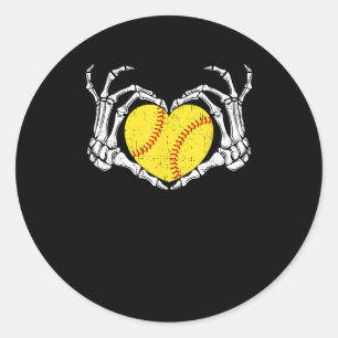 Adesivo Skeleton Mãos Coração Halloween Figurume Softball