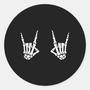 Adesivo Skeleton Mãos Rocker Rock Em Rock Star