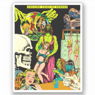 Adesivo Skeleton Monsters Witch Alterou a Colagem do Horro