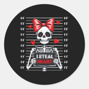 Adesivo Skeleton Mugshot I Steal Hearts Skeleton Namorados