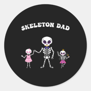 Adesivo Skeleton Pai Halloween Costume Engraçado Skype