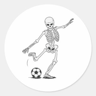 Adesivo Skeleton Playing Futebol