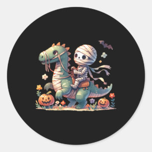 Adesivo Skeleton Riding Dragon Halloween Pumpkin Theme Kid