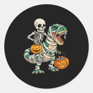 Adesivo Skeleton Riding Mummy Dinosaur T Rex Kids Men