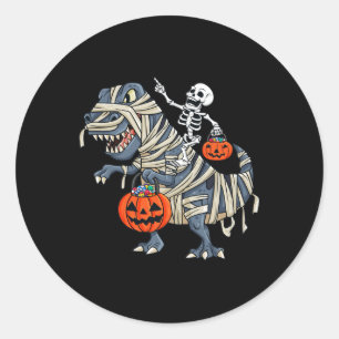 Adesivo Skeleton Riding Mummy T Rex Halloween Meninas K