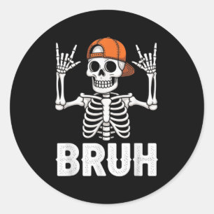 Adesivo Skeleton Rock No Bruh Halloween Para Meninos Menin