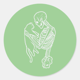 Adesivo Skeleton Segurando Dia de as Bruxas engraçado de G