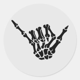 Adesivo Skeleton Shaka Halloween Sticker