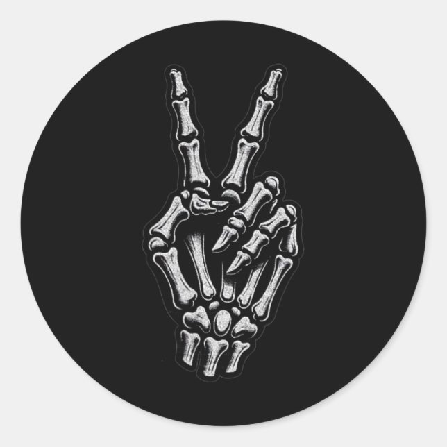 Adesivo Skeleton - Sinal de Paz 1 (Frente)