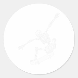 Adesivo Skeleton Skateboard Skull Halloween Skate
